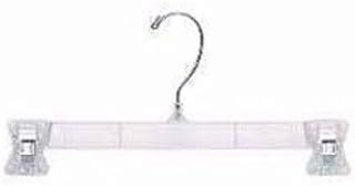 Count of 100 Clear Break Resistant Skirt and Pants Hanger with Hooks 12