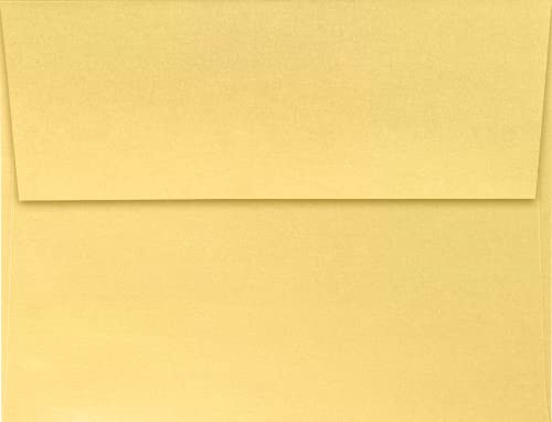 Luxpaper A2 Invitation Envelopes | Peel & Press | 4 3/8" X 5 3/4" | Gold Metallic | 80Lb. Text | 50 Qty #TOP1