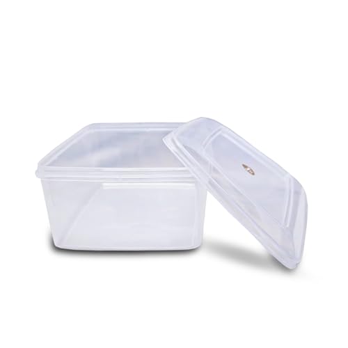 Image of Chetan Rectangle Plastic Storage Boxes, Transparent Containers, Medium Boxes for Jewellery /Medicines /Stationery /Cosmetics /Accessoriesand More (LXBXH- 26 x 18.5 x 10 cm)- Pack of 2 (Size No - 6)