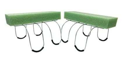 2 Pack 18 Inch Wire Rust resistant Galvanized Gravestone Double Saddle Cemetery Headstone Saddle with 2 Bricks 2 x 4 x 18 in StyroFoam Attached