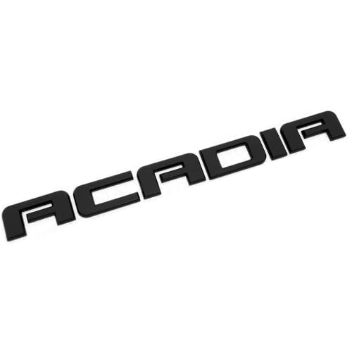 Image of 1Pc Acadia Front Door or Rear Liftgate Nameplate Logo Emblem Decorate Replacement for Acadia (Matte Black)