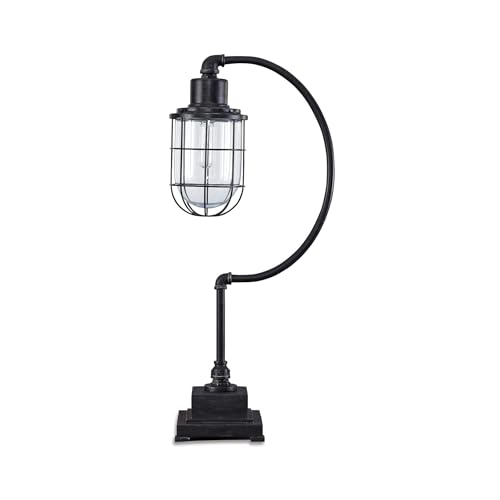 Signature Design by Ashley Jae Industrial Desk Lamp, Antique Black