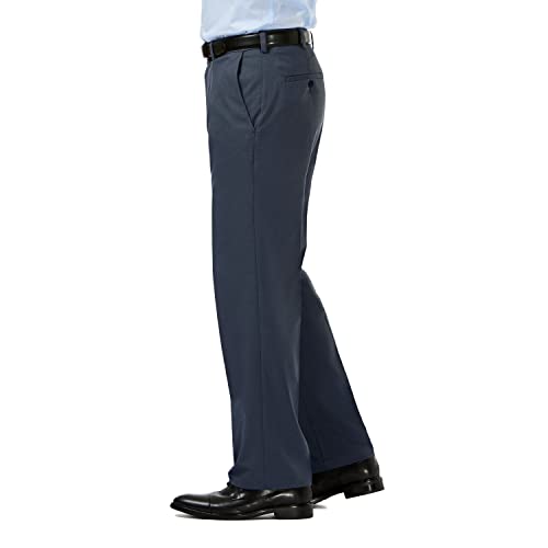 Image of Haggar Men's Cool 18 Pro Classic Fit Flat Front Casual Stretch Performance Golf Pant - Regular and Big & Tall