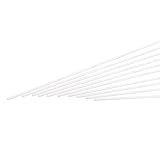 MECCANIXITY ABS Plastic Rod Round Solid White Bar 2mmx250mm for DIY Model Material, Architectural Model Making, DIY Sand Table, Pack of 10