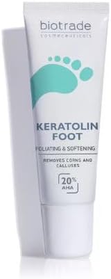 Biotrade Keratolin Foot Gel with Glycolic, Lactic & Salicylic Acid – 20% AHA Exfoliating & Softening Callus Remover Feet Gel – Foot Care to Remove Corn & Calluses, 15 ml