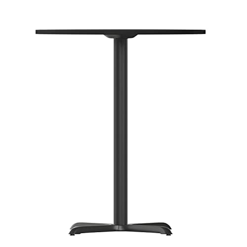 Flash Furniture 30'' Round Black Laminate Table Top With 22'' X 22'' Bar Height Table Base #TOP6