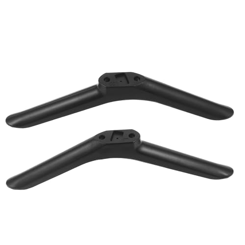 Zerodeko Patas de Televisor de Pantalla Plana Negras de Plástico Antideslizantes para Soporte de TV en Mesa, 1 Par, Ahorro de Espacio para Múltiples Ambientes