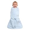 HALO 100% Cotton Sleepsack Swaddle, 3-Way Adjustable Wearable Blanket, TOG 1.5, Baby Blue, Newborn, 0-3 Months