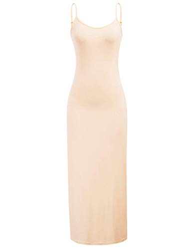 Kate Kasin Women Adjustable Spaghetti Strap Long Cami Full Slip Underdress2