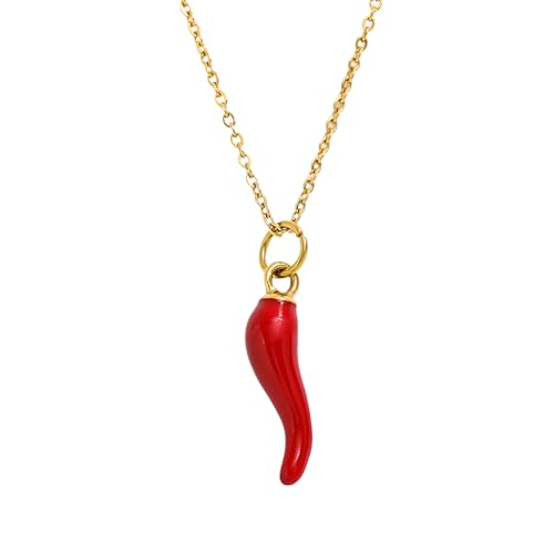 Cornicello en argent 925, amulette piment italienne pour homme et femme