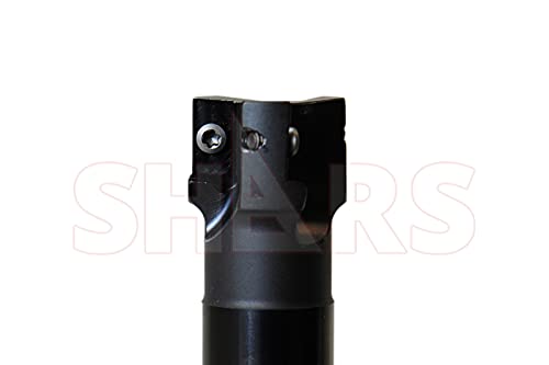 SHARS 1-1/4" 90 Degree Square Shoulder Indexable End Mill with 3 PCS of APKT 1604 Insert 404-2866+404-6541(3) P[