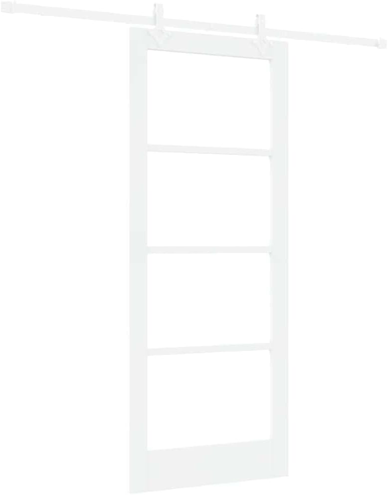 Set porte scorrevoli vidaXL 83x202 cm legno pino bianco