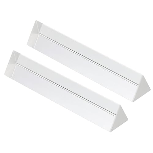 Image of PATIKIL 150mm /6 Inch Triangular Prism, 2 Pack Glass Optical Crystal Rainbow Prism for Photography Physics Lights Taking Photo, Clear
