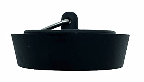 Tappo Di Scarico Per Lavandino 38,5 Mm – Nero, Con Occhiello In Metallo E Gancio - 3