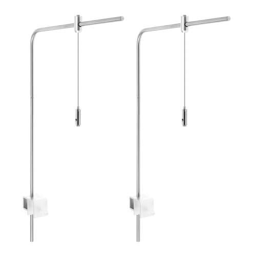 Enwye Support de suspension pour éclairage d'aquarium en alliage d'aluminium argenté