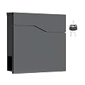 Wiltec Buzón de diseño V19 Antracita 370 x 102 x 370 mm