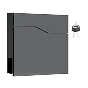 Wiltec Buzón de diseño V19 Antracita 370 x 102 x 370 mm