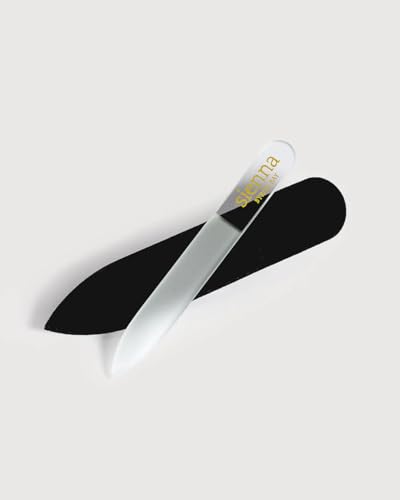 Sienna Byron Bay Large Glass Nail File, Durable and Reusable, Smooth Finish for Natural Nails, Professional Quality, Eco-Friendly Nail Care Tool