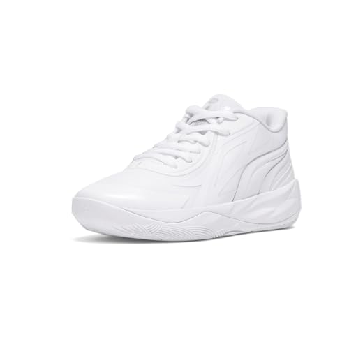 PUMA Kids Boys Mb.02 Lo Basketball Sneakers Shoes - White - Size 5 M2