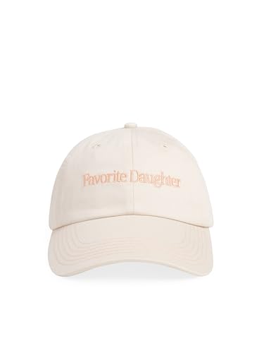 Favorite Daughter Womens Classic Logo Baseball Hat, Khaki W/Clay, One