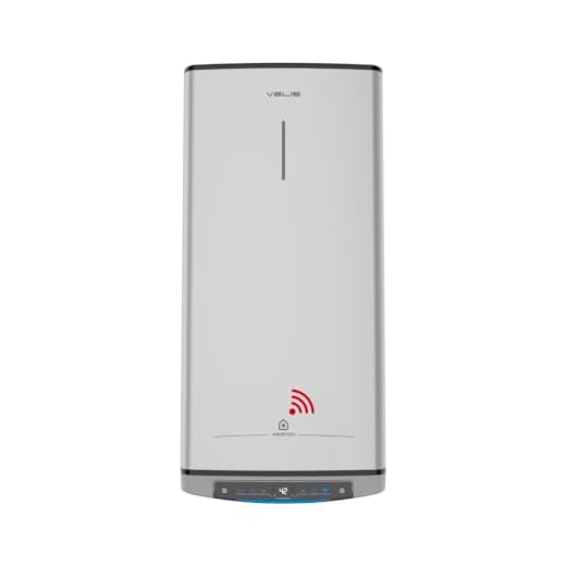 Ariston Velis Tech Dry Wifi (ex.Fleck Duo7)- Termo Eléctrico 100L Litros Multiposición, Calentador de Agua Eléctrico Plano, Wifi, ECO-EVO 127,2x27,5x51,1 Instalación en España Eficiencia B Rango(A+/F)