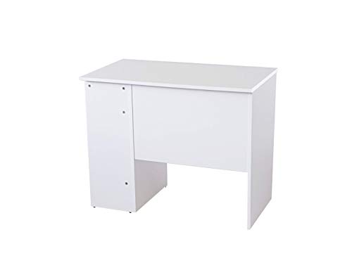 White Computer Study Desk/Pc Workstation - Perfect For Kids And Adults Use, Home Office, And Bedroom. Elegant Style With 2 Large Storage Shelves By Home Office Furniture- Made In South Africa #TOP2