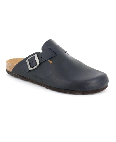 Chaussons Homme GRUNLAND Robi CB7034 bleus à bout fermé en cuir taille 43