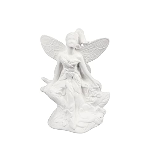 Fairy with Mouse ready to paint ceramic