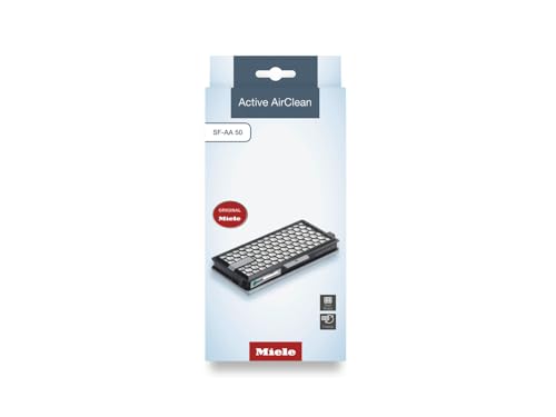 Miele 9616110 Active AirClean Filter with TimeStrip to ensure Thorough Cleaning of Floors Traps Dust and Helps to Filter Unpleasant Odours- Grey