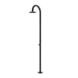 QP Piscinas Ducha Piscina Exterior Acero Inoxidable Aurum Black S1002B,...