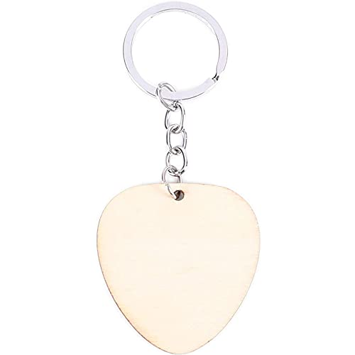 Wood Keychain Blanks, Round, Oval, Heart, And Rectangle For Crafts (12 Pack) #TOP4