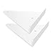 Support D'étagère Décoratives,équerre pour Étagere Murale en Métal,équerre De Fixation Triangle,Supports De Rayonnage Flottants Industriels,Support Caché avec Vis,Pack De 2,White-8×10cm/3.1×3.9in