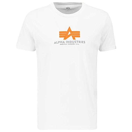 Image of Alpha Industries Basic T Rubber T-Shirt for Men White