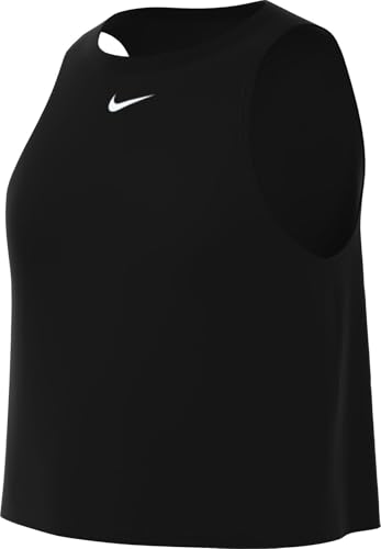 Nike Pro Girls' Dri-FIT Training Tank Top (Black/White, FV2422-010) Size Medium