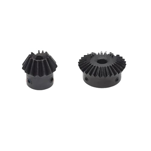 Bevel Gear Pinion Hardware Mechanical 1PcS 1.5 Module 90 Degree 1:2 Bevel Gear 15+30/16+32/18+36/20+40/24+48Teeth Metal Bevel Gear Mechanical Transmission Part(24Teeth and 48Teeth)