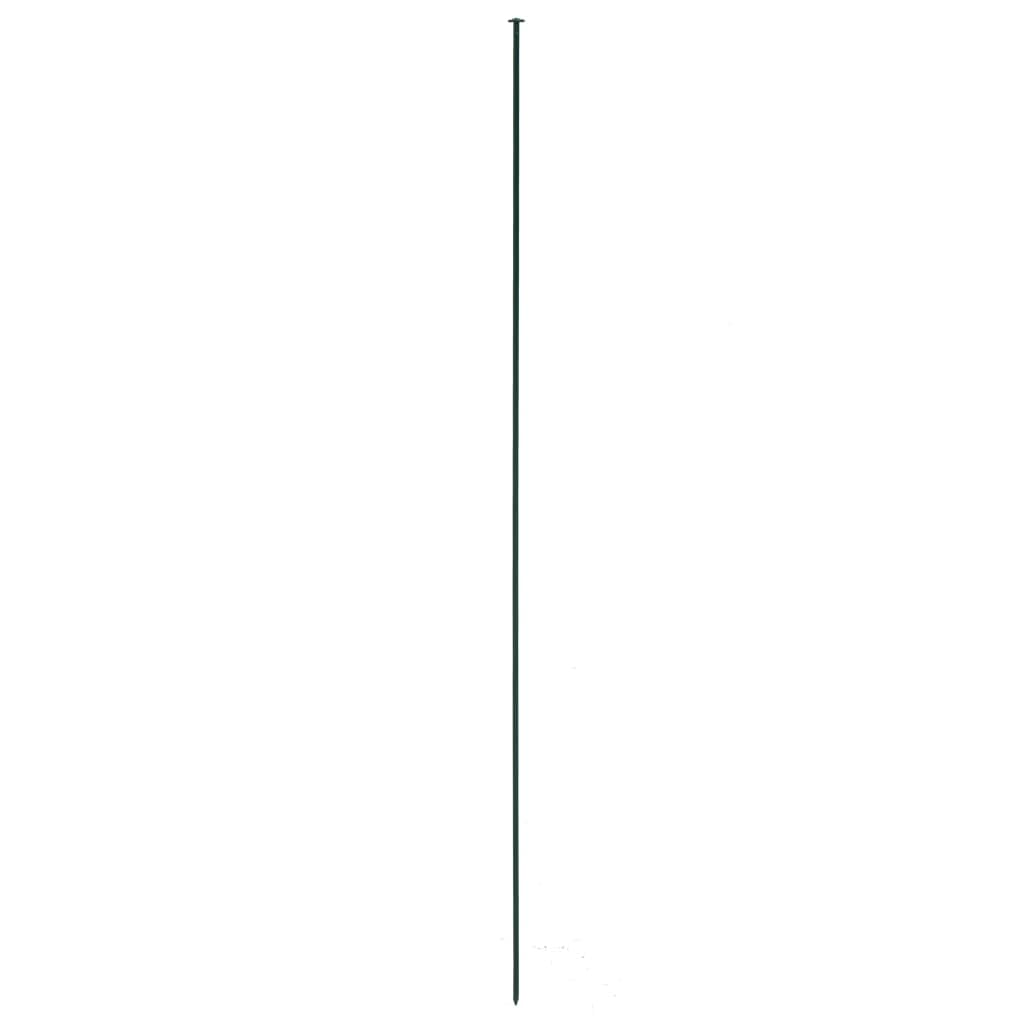Set di recinzioni da giardino convesse, 77,5 x 78,5 cm, colore verde, filo di acciaio verniciato a polvere, per laghetto, giardino, bordo dell'aiuola, 5 elementi di recinzione con 6 pali