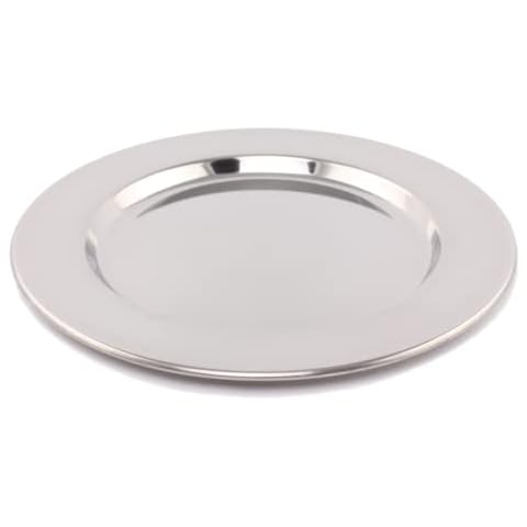 Platzteller Ø 30 cm - Edelstahl Unterteller Dekoteller für Hochzeit, B Ware Cover