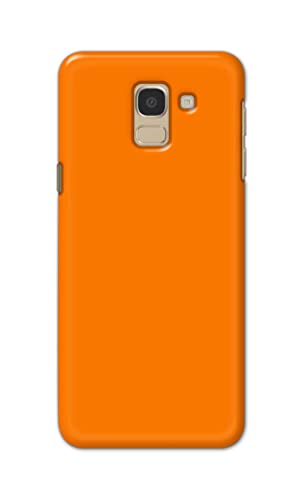 Image of Plain Orange Hard Back Case Cover for Samsung Galaxy J6 (2018) (5.6 inch) / Samsung On 6 (2018), J600F / DS Back Cover -(J5) VNS2229