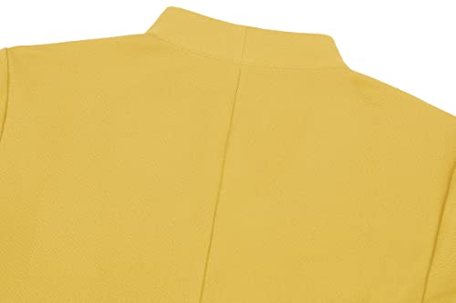 Unifizz Women's Office Blazers Jackets Open Front Womens Collarless Blazer For Work Lightweight Professional - Yellow, Size 2Xl #TOP4