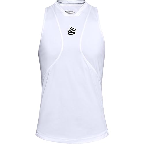 Débardeur Curry Performance Under Armour blanc pour vos matchs