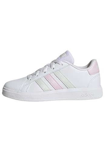 adidas Unisex Kinder Grand Court Lifestyle Tennis Lace-Up Shoes, Cloud White/Cloud White/Grey One, 38 2/3 EU