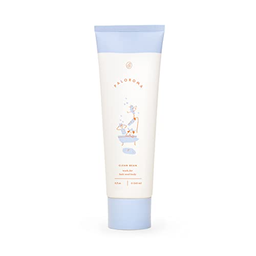 Image of Paloroma Clean Bean wash for hair and body (Baby & Kids) Non-Toxic, Fragrance-Free