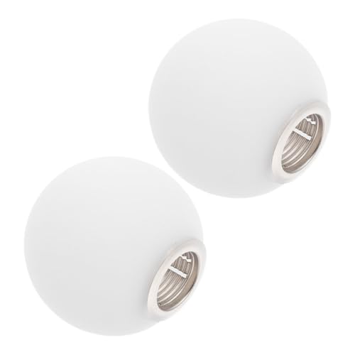 HOMOCONO Paralumi Sferici in Vetro Bianco Latte 80 MM 2 Pezzi per Lampade G9 per Illuminazione Confortevole in Lampadari Applique da Parete e Lampade a Sospensione