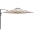 AECOJOY 10ft Solar LED Wall Mounted Outdoor Patio Umbrella, Rectangular Large Offset Cantilever Umbrellas with 180° Rotation Sun Canopy for Deck Pool Garden Backyard, Save Space, Beige