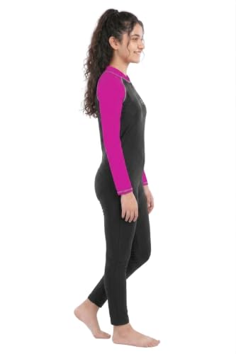 Image of ZIUM Girls 4 Way Lycra Swimsuit Cum Diving Suit with Print & Plain Options