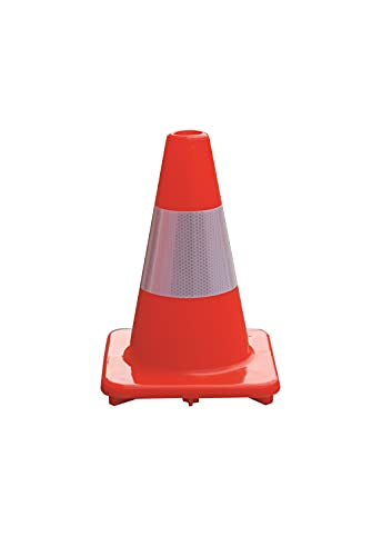 Cono De Goma Con Banda Reflectante 30Cm.-Altuna En Oferta Bikain Cono De Tráfico Con Banda Reflectante De Alta Seguridad - Modelo Dca01 - Ayuda A Mejorar La Señalización - Fabricado En Goma - Altura De 30 Cm - Base De 21X21 Cm