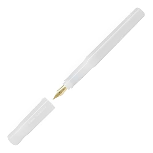 Image of Pilot Kakuno Fountain Pen Madoromi Color Series, Gold (Smiley Face) Medium Nib, Perfect for Beginners and Creative Expression, Ivory, PFKA-1MDIM