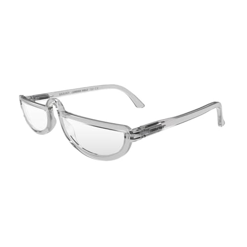 LONDON MOLE® Brainy reading glasses | Cool half moon shaped readers | Unisex | Spring hinges