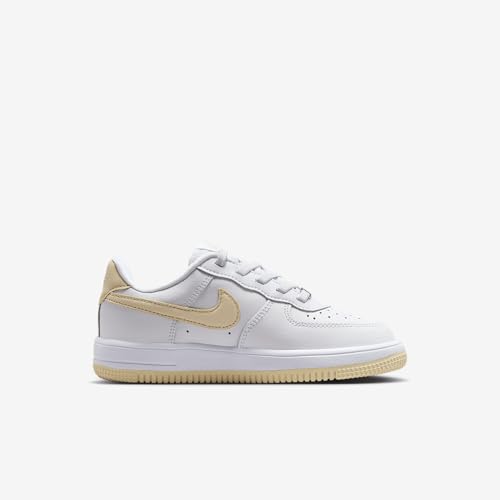 Nike Force 1 Low EasyOn Little Kids' Shoes (FN0237-118, White/White/Light Khaki)3