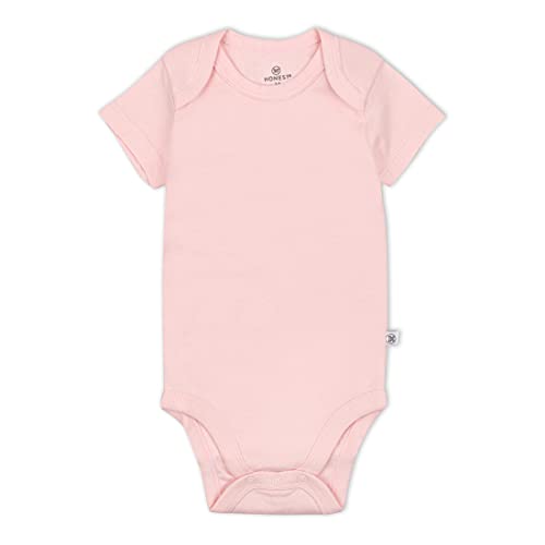 Honestbaby Organic Cotton Short Sleeve Bodysuits Multi Pack, 5 Pack Pink Sands, 0-3 Months4